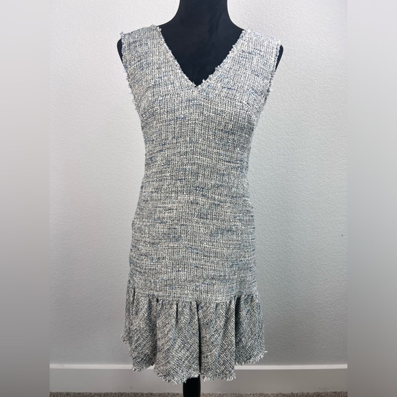 NWT: Rebecca Taylor Tweed V Neck Sleeveless Dress Size 2 - Picture 1 of 8